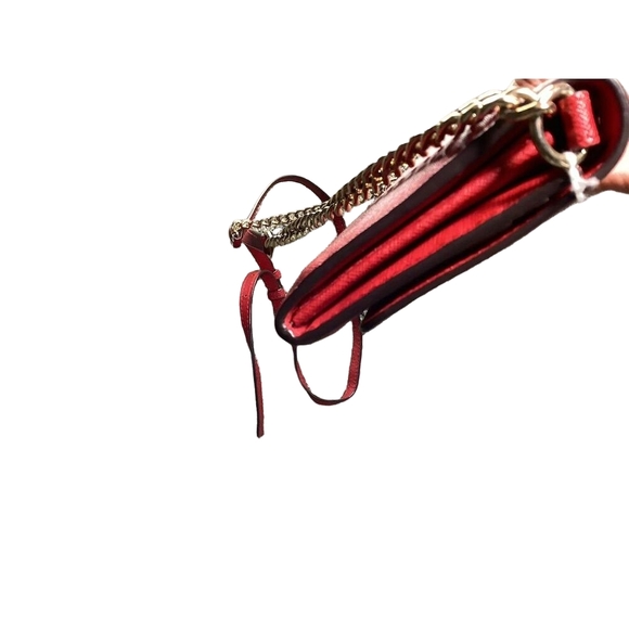 Michael Kors Jet Set Travel Women's Red Crossbody Bag Gold Accents - Picture 4 of 7